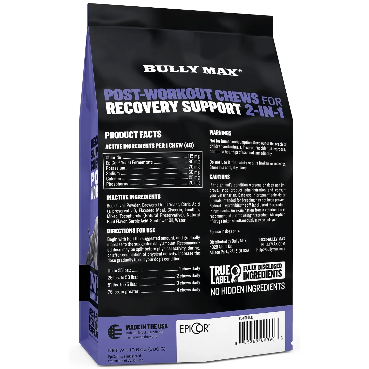 RECOVERY SUPPORT CHEWS FOR POST WORKOUT