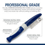 All-Purpose Rotating Pin Comb for Dogs