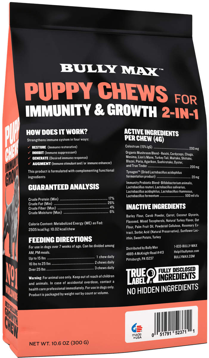 PUPPY CHEWS FOR IMMUNITY & GROWTH