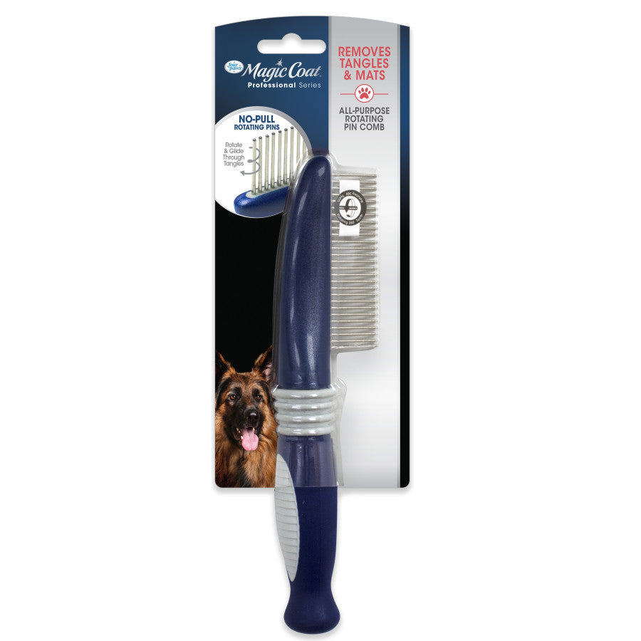 All-Purpose Rotating Pin Comb for Dogs