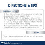 Professional Series Deluxe Dog Nail Clipper with Size Guide
