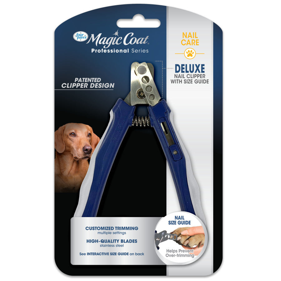 Professional Series Deluxe Dog Nail Clipper with Size Guide