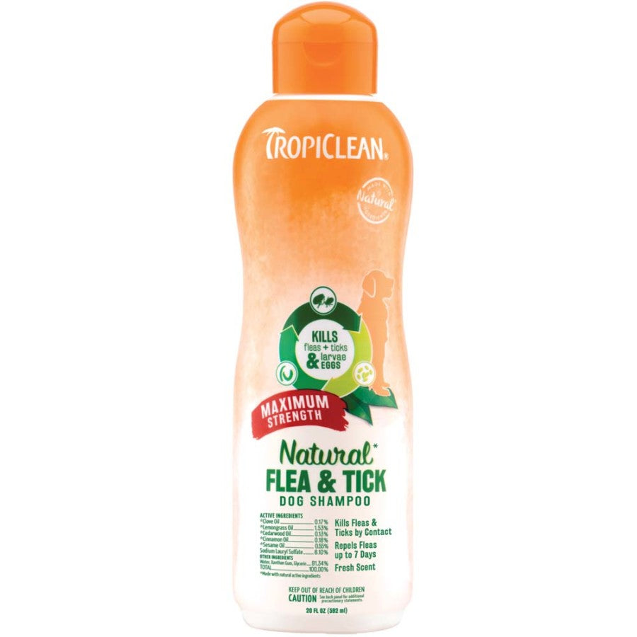 Natural Flea & Tick Maximum Strength Shampoo for Dogs